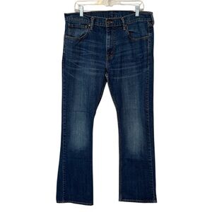 Levis 527 Jeans Mens 36x34 Blue Bootcut Dark Wash Western Cowboy Denim Y2K